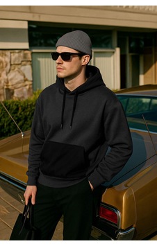 Markapia Erkek Kapüşonlu Cepli Sweatshirt Antrasit Markapia Erkek Kapüşonlu Cepli Sweatshirt Antrasit