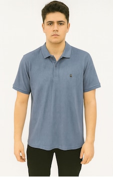 Classics Men Gewer Relax Fit Erkek Kısa Kol Polo Yaka Tshirt - 7352 Mavi