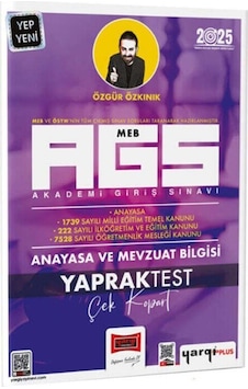 Yargı Yayınları 2025 Meb Ags Anayasa Ve Mevzuat Bilgisi Çek Kopart Yaprak Test Yargı Yayınları 2025 Meb Ags Anayasa Ve Mevzuat Bilgisi Çek Kopart Yaprak Test
