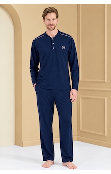 Pijadore %100 Pamuk 2279 Uzun Kol Erkek Pijama Takımı Lacivert Pijadore %100 Pamuk 2279 Uzun Kol Erkek Pijama Takımı Lacivert