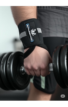 Supplementhane Logolu 2'li Fitness Crossfit Pro Ağırlık Bilekliği Siyah