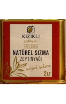 Kızıklı Soğuk Sıkım Naturel Sızma Zeytinyağı Teneke 2 L Kızıklı Soğuk Sıkım Naturel Sızma Zeytinyağı Teneke 2 L