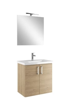 Kale Noah Meşe 65 Cm Kapaklı Alt Dolap, Lavabo Ve Ayna Kahverengi Kale Noah Meşe 65 Cm Kapaklı Alt Dolap, Lavabo Ve Ayna Kahverengi