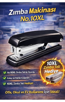 Zımba Makinesi No.10xl 10xl Zımba Teli Hediyeli Metal Mekanizma Zımba Makinesi No.10xl 10xl Zımba Teli Hediyeli Metal Mekanizma