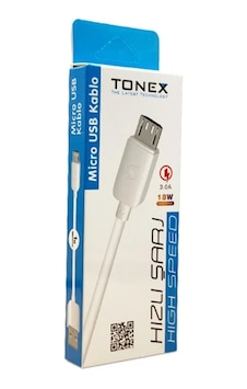 Tonex MA90 3.0 18 W Micro USB Şarj Kablosu 1 M