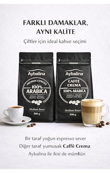 Muhteşem Aromalı Espresso Ve Caffè Crema, %100 Arabica Çekirdeklerle , Elit İkili 500 G + 500 G Çekirdek Kahve Muhteşem Aromalı Espresso Ve Caffè Crema, %100 Arabica Çekirdeklerle , Elit İkili 500 G + 500 G Çekirdek Kahve