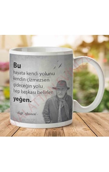A2675 Tuncel Kurtiz Kendi Yolunu Çizmezsen İki Tarafı Baskılı Kupa Bardak.jpg