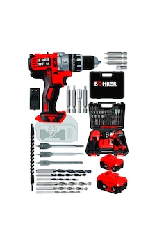 Böhrer Pro/xr/k Böhr 58v 5ah Darbeli Bakır Sargılı Pro/xr/k Metal Şanzıman Şarjlı Çift Akülü Vidalama Matkap