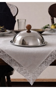 Ahşap Kulplu Fanus Paslanmaz Çelik Gümüş 18 Cm Tabaklı Kek Pasta Sunum Stand Tepsi Gümüş - 835272362 Gümüş