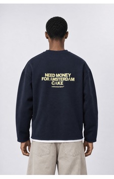 Respire Erkek Cake Baskılı Pis Dikiş Detaylı Oversize Sweatshirt Lacivert Respire Erkek Cake Baskılı Pis Dikiş Detaylı Oversize Sweatshirt Lacivert