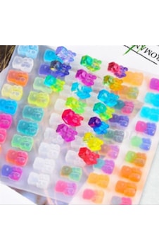 Çoklu Kolye ve Reçina Epoksi Kalıbı 50 Li Haribo Ayıcık Minik Boy Çoklu Kolye ve Reçina Epoksi Kalıbı 50 Li Haribo Ayıcık Minik Boy