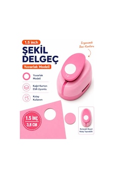 Ofisinn Şekilli Büyük Boy Delgeç/şekilgeç 3.8 Cm Yuvarlak Pembe Ofisinn Şekilli Büyük Boy Delgeç/şekilgeç 3.8 Cm Yuvarlak Pembe