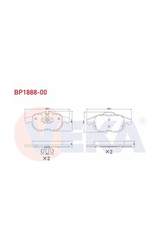 OPEL VECTRA-C 1.6 16V 2002-2008 ÖN FREN BALATA VEKA BP1888-00 OPEL VECTRA-C 1.6 16V 2002-2008 ÖN FREN BALATA VEKA BP1888-00