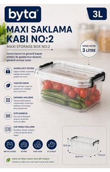 3 Litre Kilitli Kapaklı Şeffaf Çok Amaçlı Saklama Kutusu Maxi Organizer Şeffaf 3 Litre Kilitli Kapaklı Şeffaf Çok Amaçlı Saklama Kutusu Maxi Organizer Şeffaf