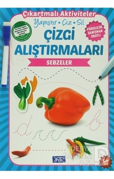 Parıltı / Çizgi Alıştırmaları -sebzeler