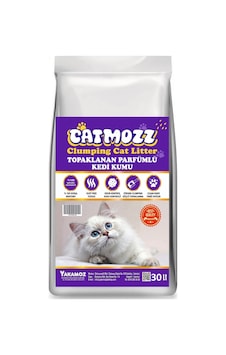 Catmozz Premium Parfümlü İnce Topaklaşan Bentonit Kedi Kumu 30 L Catmozz Premium Parfümlü İnce Topaklaşan Bentonit Kedi Kumu 30 L