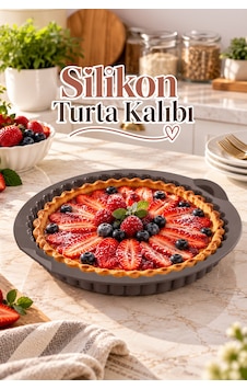 Porsima 30012-2 Silikon Turta Ve Tart Kalıbı Xl 26 Cm - Isıya Dayanıklı Yapışmaz Tırtıklı Kek Pişirme Kalıbı Gri Porsima 30012-2 Silikon Turta Ve Tart Kalıbı Xl 26 Cm - Isıya Dayanıklı Yapışmaz Tırtıklı Kek Pişirme Kalıbı Gri