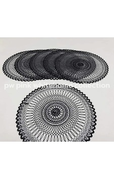 Supla Kordon Işlemeli 38 Cm Yuvarlak 6 Lı Siyah Supla Kordon Işlemeli 38 Cm Yuvarlak 6 Lı Siyah
