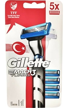 Gillette Mach3 Turbo Milli Takım Tıraş Makinesi + Yedek Başlık 5'li Gillette Mach3 Turbo Milli Takım Tıraş Makinesi + Yedek Başlık 5'li