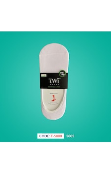Twisocks Premıum Bambu Babet Erkek Çorap 12'li - Beyaz