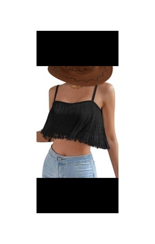 Moda2050 Siyah Püsküllü İp Askılı Crop Büstiyer Siyah Siyah Moda2050 Siyah Püsküllü İp Askılı Crop Büstiyer Siyah Siyah