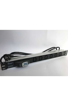 Uls Rack Kabinet Sigortalı 6X Power Soket Alüminyum Priz Uls Rack Kabinet Sigortalı 6X Power Soket Alüminyum Priz