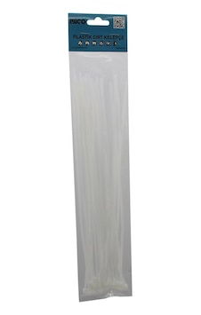 25pcs Beyaz 3.6x300mm Plastik Cırt Kelepçe 4741