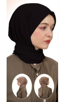 Mim Eşarp Pratik Çıtçıtlı Şal Siyah Mim Eşarp Pratik Çıtçıtlı Şal Siyah