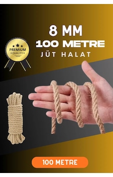 8 Mm 100 Metre Jüt Halat Dekoratif Hasır İp Urgan Süs 8 Mm 100 Metre Jüt Halat Dekoratif Hasır İp Urgan Süs