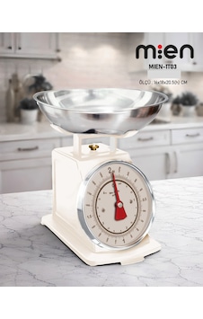 Mien Mekanik Mutfak Terazisi 2 Kg Analog Klasik Terazi Krem Mien Mekanik Mutfak Terazisi 2 Kg Analog Klasik Terazi Krem