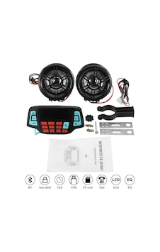 Motosiklet Alarm Mp3 + Fm Çalar Su Geçirmez Lcd Ekran Motosiklet Alarm Mp3 + Fm Çalar Su Geçirmez Lcd Ekran