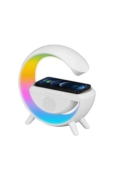 Magicvoice Bt2301 Masa Lambası Hoparlör Rgb Ledli Kablosuz Şarj Özellikli Beyaz