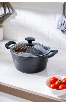 Acar Diamente 24cm Derin Tencere Dg-8562 Siyah Acar Diamente 24cm Derin Tencere Dg-8562 Siyah