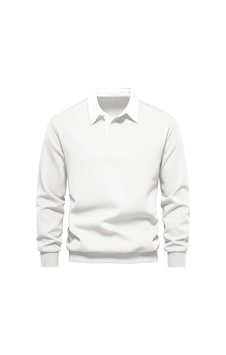 Ghassy Co. Erkek Retro Renk Bloklu Pamuklu Gömlek Yaka Sweatshirt BEYAZ Ghassy Co. Erkek Retro Renk Bloklu Pamuklu Gömlek Yaka Sweatshirt BEYAZ