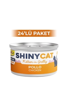 Gimcat Shinycat Jöle İçinde Tavuklu Yavru Kedi Konservesi 24 x 70 G