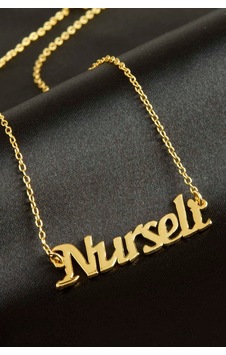 Nurseli İsimli Kolye Kişiye Özel Sarı Nurseli İsimli Kolye Kişiye Özel Sarı