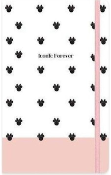 Minnie 13x21 80 Yaprak Çizgili Ciltli Lastikli Defter Iconic