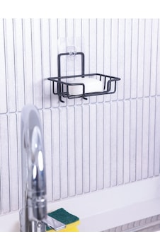 Yapışkanlı Kancalı Katı Sabunluk Ve Bulaşık Süngerlik Düzenleyici Raf Siyah Metal Siyah Diğer Yapışkanlı Kancalı Katı Sabunluk Ve Bulaşık Süngerlik Düzenleyici Raf Siyah Metal Siyah Diğer