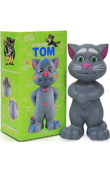Konuşan Kedi Tom Ses Kaydeden Müzikli Oyuncak 23 Cm