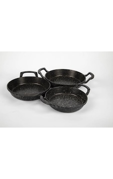 Rss Lav Metal Döküm Sahan Seti 3'lü 18-20-22 Cm Siyah Rss Lav Metal Döküm Sahan Seti 3'lü 18-20-22 Cm Siyah