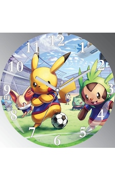 Pokemon Bombeli Cam Sessiz Duvar Saati Çok Renkli Pokemon Bombeli Cam Sessiz Duvar Saati Çok Renkli