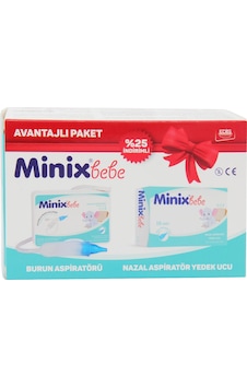 Minixbebe Nazal Burun Aspiratörü Ve Yedek Ucu 10 Lu Avantajlı Paket