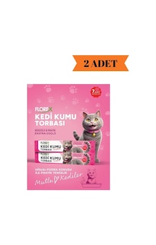 Florex Pudra Kokulu Kedi Kumu Torbası 82x50cm/ 7 Adet X 2 Adet Florex Pudra Kokulu Kedi Kumu Torbası 82x50cm/ 7 Adet X 2 Adet