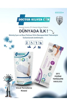 Gümüş İyonlu 2'li Hasta Hijyen Vücut Kesesi Ve 25'li Perine Gümüş İyonlu 2'li Hasta Hijyen Vücut Kesesi Ve 25'li Perine