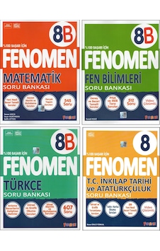 Fenomen 8. Sınıf 8b Matematik+fen B.+türkçe+inkılap 4 Kitap Fenomen 8. Sınıf 8b Matematik+fen B.+türkçe+inkılap 4 Kitap