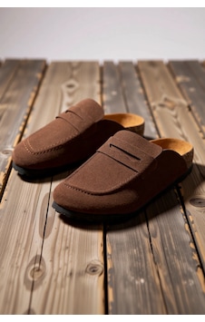 Benerly Kadın Hakiki Süet Deri Günlük Mantar Taban Loafer Klasik Ayakkabı Kahverengi Benerly Kadın Hakiki Süet Deri Günlük Mantar Taban Loafer Klasik Ayakkabı Kahverengi