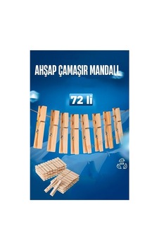 Ahşap Çamaşır Mandalı 72 Adet 721654 Açık Kahverengi Ahşap Çamaşır Mandalı 72 Adet 721654 Açık Kahverengi