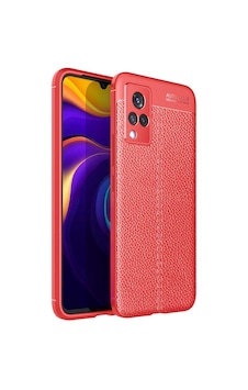 Zore Vivo V21 Kılıf Omsy Niss Silikon Kapak - Kırmızı Zore Vivo V21 Kılıf Omsy Niss Silikon Kapak - Kırmızı