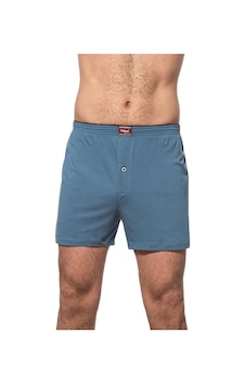 Özkan Underwear 6 Adet Özkan Erkek Pamuklu Şardonlu Düz Renk Boxer 0041 Mavi