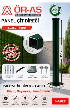 Panel Çit Diregi Aksesuarlı- -150cm- Yeşil Renk Panel Çit Diregi Aksesuarlı- -150cm- Yeşil Renk